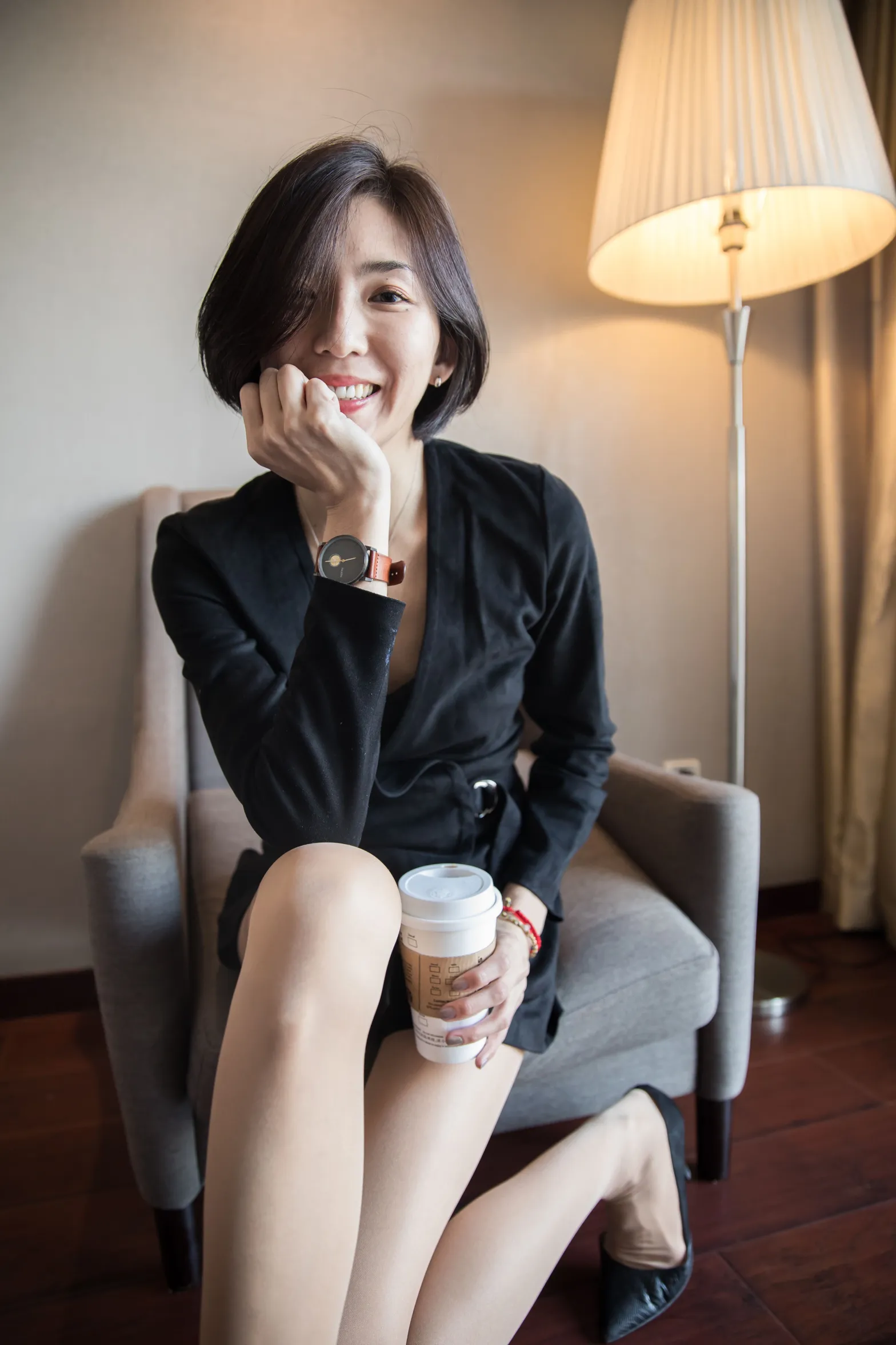 [Mzsock] NO.120 Skinny beauty in the hotel with high heels street photography#[88P]-63